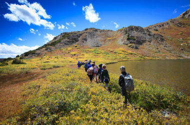 Second Graders hiking near Lost Man