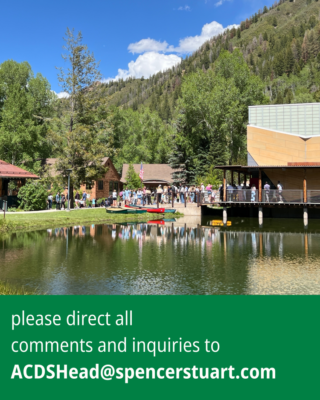 An invitation for those interested in the head search at Aspen Country Day School to email search consultants at Spencer Stuart